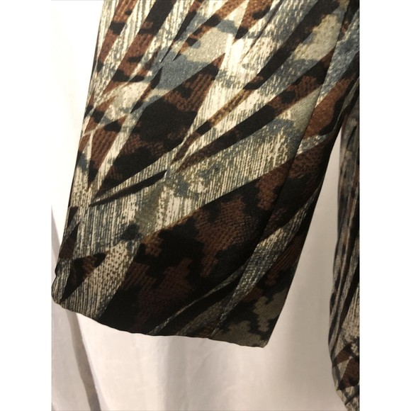 Lorizoni Women's Black Multi Color 100% Silk Blazer Size Large - Picture 3 of 5